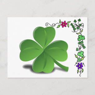 St. Patrick's Day Kleeblatt Clover Postcard Postkarte