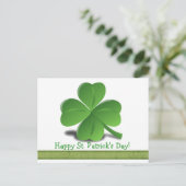 St. Patrick's Day Kleeblatt Clover Postcard Postkarte (Stehend Vorderseite)