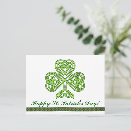 St. Patrick's Day Kleeblatt Clover Postcard Postkarte (Stehend Vorderseite)