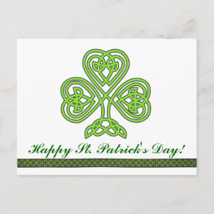 St. Patrick's Day Kleeblatt Clover Postcard Postkarte
