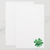 St. Patrick's Day Kleeblatt Clover Stationary Briefpapier (Vorne/Hinten)