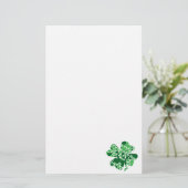 St. Patrick's Day Kleeblatt Clover Stationary Briefpapier (Stehend Vorderseite)