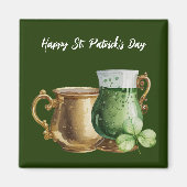 St. Patrick's Day Kleeblatt Clover und Pot Magnet (Vorne)