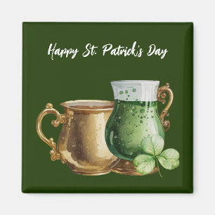 St. Patrick's Day Kleeblatt Clover und Pot Magnet