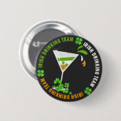 St Patricks Day Kleeblatt Cocktail Button (Vorne & Hinten)