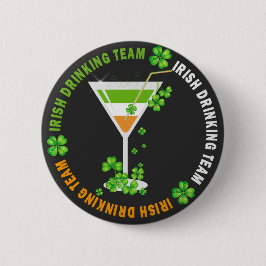 St Patricks Day Kleeblatt Cocktail Button