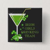 St Patricks Day Kleeblatt Cocktail Button (Vorderseite)