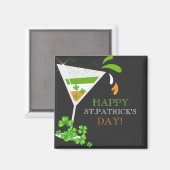 St. Patricks Day Kleeblatt Cocktail Magnet (Vorderseite/Rückseite)