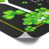 St. Patricks Day Kleeblatt Cocktail Poster (Ecke)