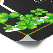 St. Patricks Day Kleeblatt Cocktail Poster (Ecke)