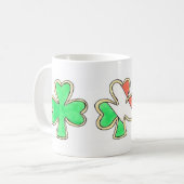 St. Patrick's Day Kleeblatt Cookie Irish Flag Tass Kaffeetasse (Vorderseite Links)