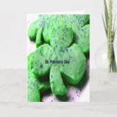 St. Patrick's Day Kleeblatt Cookies Karte (Vorderseite)