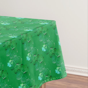 St. Patrick's Day Kleeblatt Curly Green Tischdecke