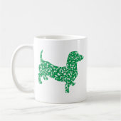 St Patricks Day Kleeblatt Dackel Kaffeetasse (Links)