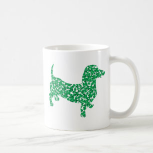 St Patricks Day Kleeblatt Dackel Kaffeetasse