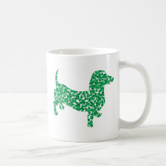 St Patricks Day Kleeblatt Dackel Kaffeetasse