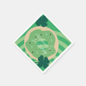 St Patricks Day Kleeblatt Donut Greenery Party Serviette (Ecke)