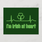 St Patrick's Day Kleeblatt EKG - Ich bin irisch im Postkarte (Vorderseite)