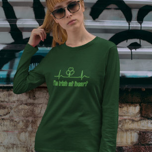 St. Patrick's Day Kleeblatt-EKG - Ich bin irisch v T-Shirt