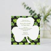 St. Patrick's Day Kleeblatt Feierliches Irish Chee Einladung (Stehend Vorderseite)