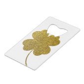 St. Patrick's Day Kleeblatt Geldbeutel Flaschenöffner (Rückseite Schrägansicht)