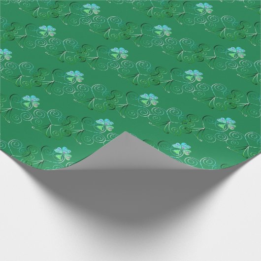 St. Patrick's Day Kleeblatt Geschenkpapier (Ecke)