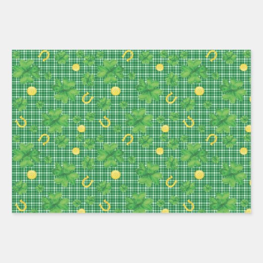 St. Patrick's Day Kleeblatt Geschenkpapier Set (Vorderseite 2)