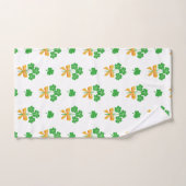 St. Patrick's Day Kleeblatt Golden Bow Green Clove Badhandtuch Set (Handtuch)