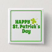 St Patrick's Day Kleeblatt Green Button (Vorderseite)