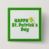 St Patrick's Day Kleeblatt Green Button (Vorderseite)