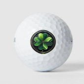 St. Patrick's Day Kleeblatt Green Clover Golfball (Vorderseite)