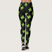 St Patrick's Day Kleeblatt Green Pattern Leggings (Rückseite)