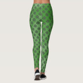 St Patrick's Day Kleeblatt Green Pattern Leggings (Rückseite)