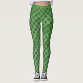 St Patrick's Day Kleeblatt Green Pattern Leggings (Vorderseite)