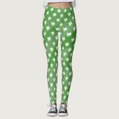 St Patrick's Day Kleeblatt Green Pattern Leggings (Vorderseite)