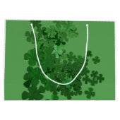 St. Patrick's Day Kleeblatt Große Geschenktüte (Rückseite)