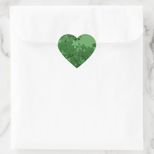 St. Patrick's Day Kleeblatt Herz-Aufkleber (Tasche)