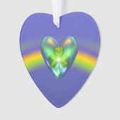 St. Patricks Day Kleeblatt Herz Ornament (Vorderseite)