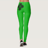 St. Patrick's Day Kleeblatt Herzstück Leggings 2 (Rückseite)