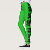 St. Patrick's Day Kleeblatt Herzstück Leggings 2 (Links)