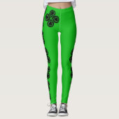 St. Patrick's Day Kleeblatt Herzstück Leggings 2 (Vorderseite)