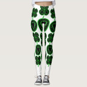 St. Patrick's Day Kleeblatt Herzstück Leggings 4 (Vorderseite)