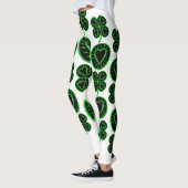 St. Patrick's Day Kleeblatt Herzstück Leggings 4 (Links)