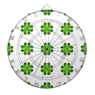 St. Patrick's Day Kleeblatt Hintergrund Dartscheibe