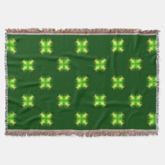 St. Patrick's Day Kleeblatt Hintergrund Decke (Vorderseite)