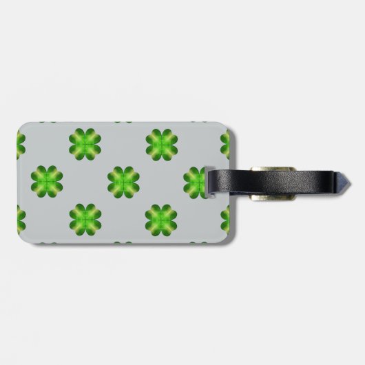 St. Patrick's Day Kleeblatt Hintergrund Gepäckanhänger (Rückseite horizontal)