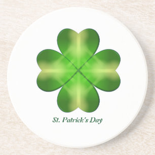 St. Patrick's Day Kleeblatt Hintergrund Getränkeuntersetzer