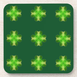 St. Patrick's Day Kleeblatt Hintergrund Getränkeuntersetzer