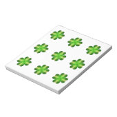 St. Patrick's Day Kleeblatt Hintergrund Notizblock (Rotiert)