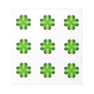 St. Patrick's Day Kleeblatt Hintergrund Notizblock